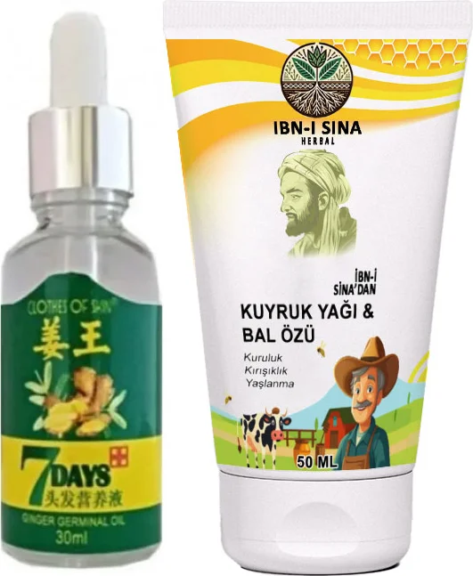 7days Saç Serumu + Ibn-I Sina ile Uyumlu Kuyruk Yağlı Bal Özlü El & Yüz Kremi 50 ml