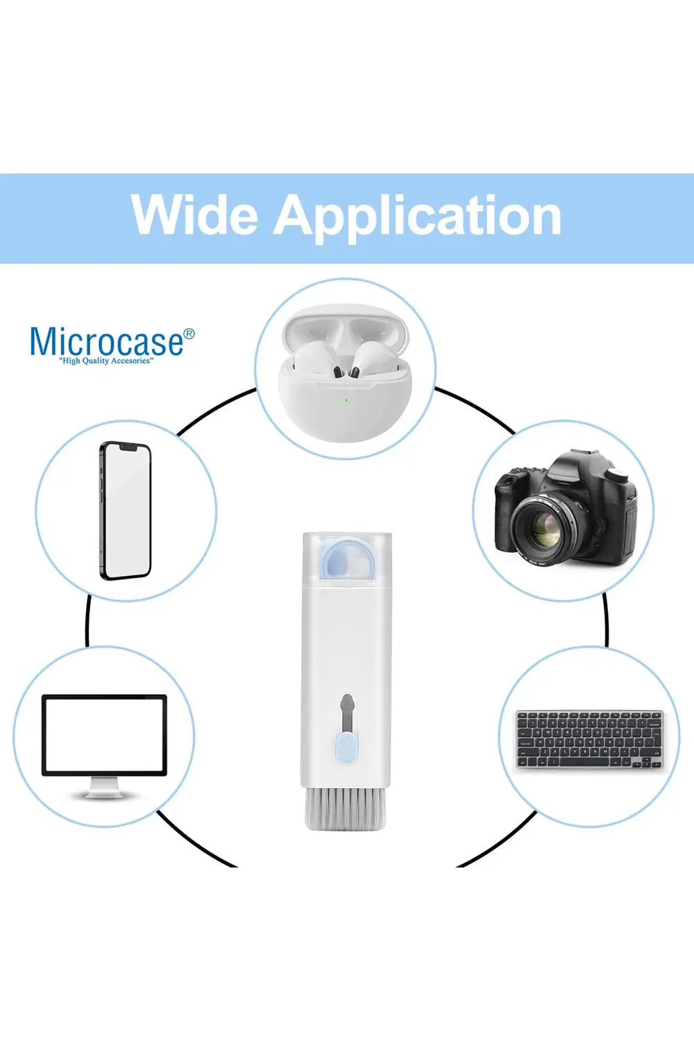 7in1 Elektronik Cihaz Klavye Temizleme Fırça Seti Telefon Tablet