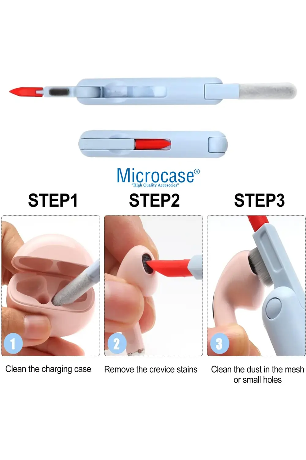 7in1 Elektronik Cihaz Klavye Temizleme Fırça Seti Telefon Tablet