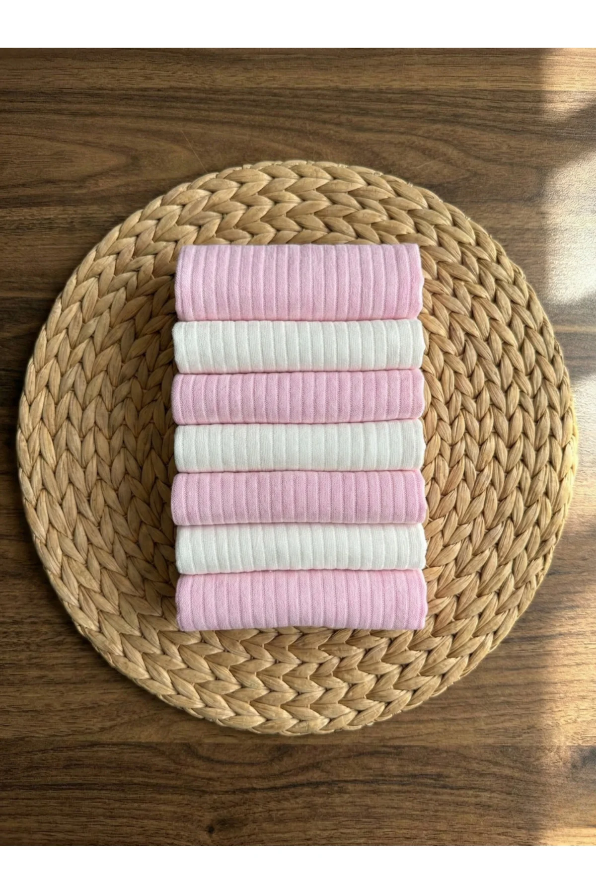 7’li %100 Pamuk Bebek Ağız Mendili – Pembe & Beyaz Kutulu Hediyelik Set 7’li %100 Pamuk Bebek Ağız Mendili – Pembe & Beyaz Kutulu Hediyelik Set
