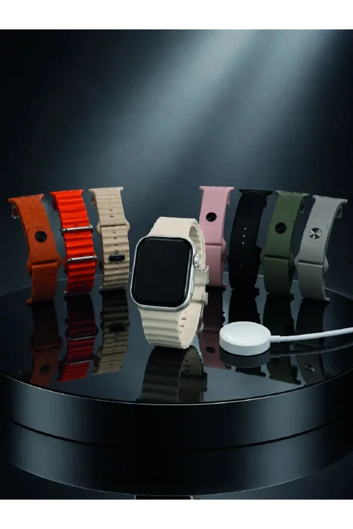 7'li Kordon Setli Akıllı Saat Bluetooth Görüşme Bildirim Destekli Çok Fonksiyonlu Smart Watch 7'li Kordon Setli Akıllı Saat Bluetooth Görüşme Bildirim Destekli Çok Fonksiyonlu Smart Watch