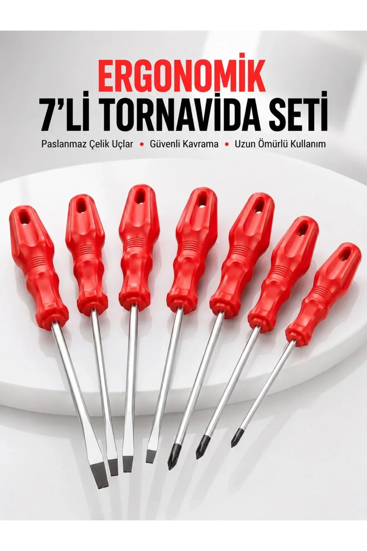 7li Tornavida Seti Düz ve Yıldız Uçlu Çok Amaçlı Kullanım 7li Tornavida Seti Düz ve Yıldız Uçlu Çok Amaçlı Kullanım