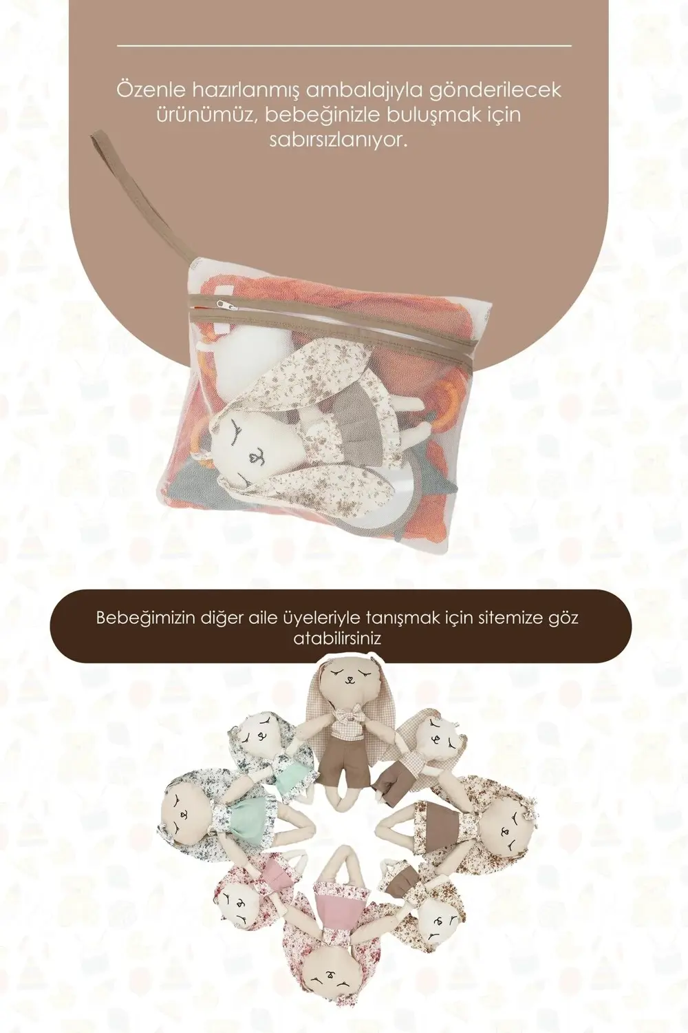 7'li Yenidoğan Oyuncak Seti,Hışırtılı,Vikvikli Asılı Oyuncak,Puse