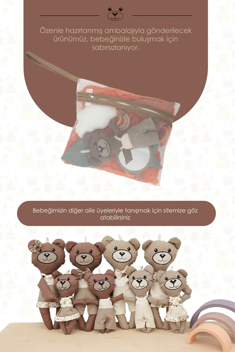 Mordesign 7'Li Yenidoğan Oyuncak Seti,Hışırtılı,Vikvikli Asılı Oyuncak,Seya