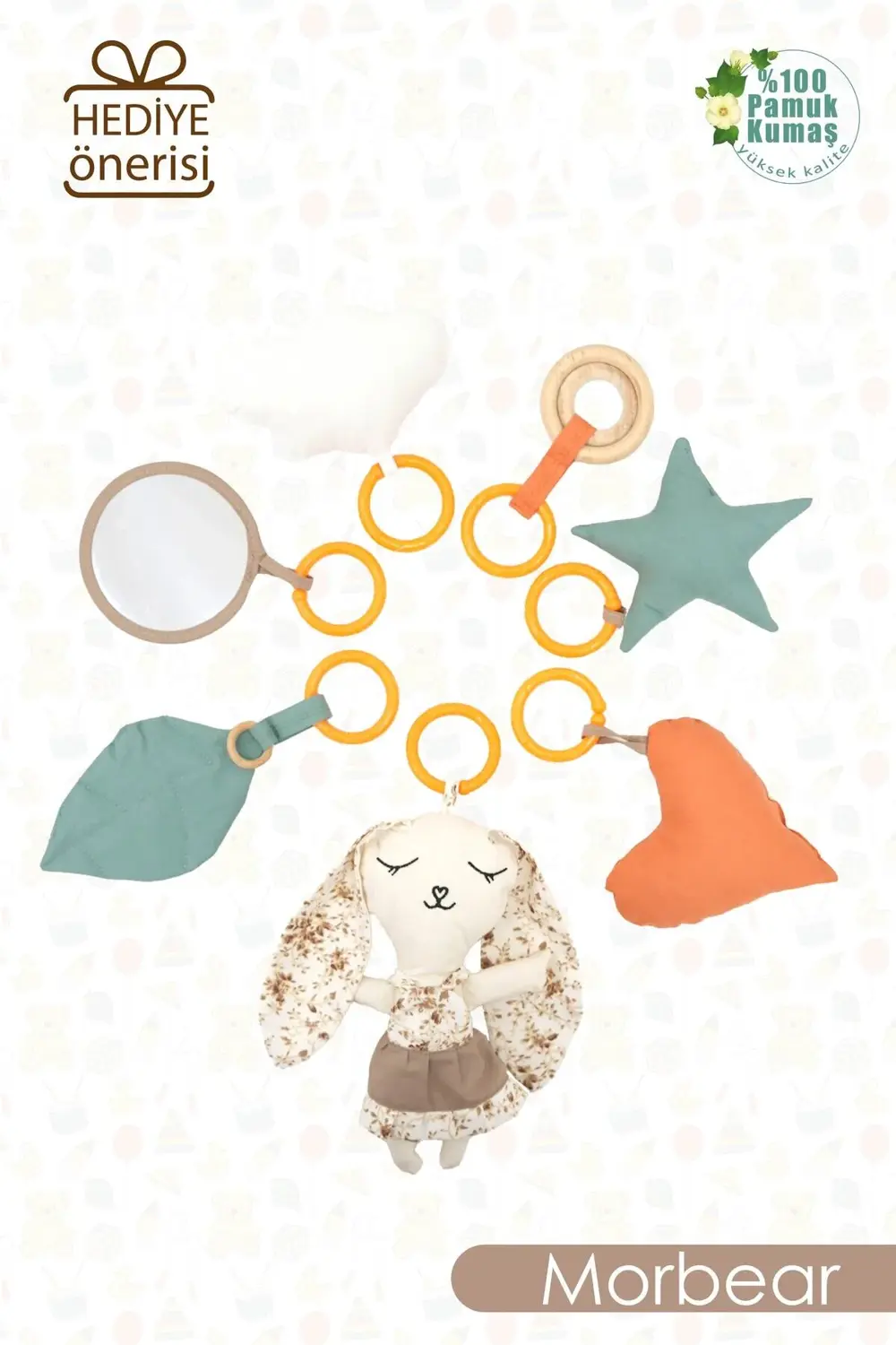 7'li Yenidoğan Oyuncak Seti,Hışırtılı,Vikvikli Asılı Oyuncak,Puse