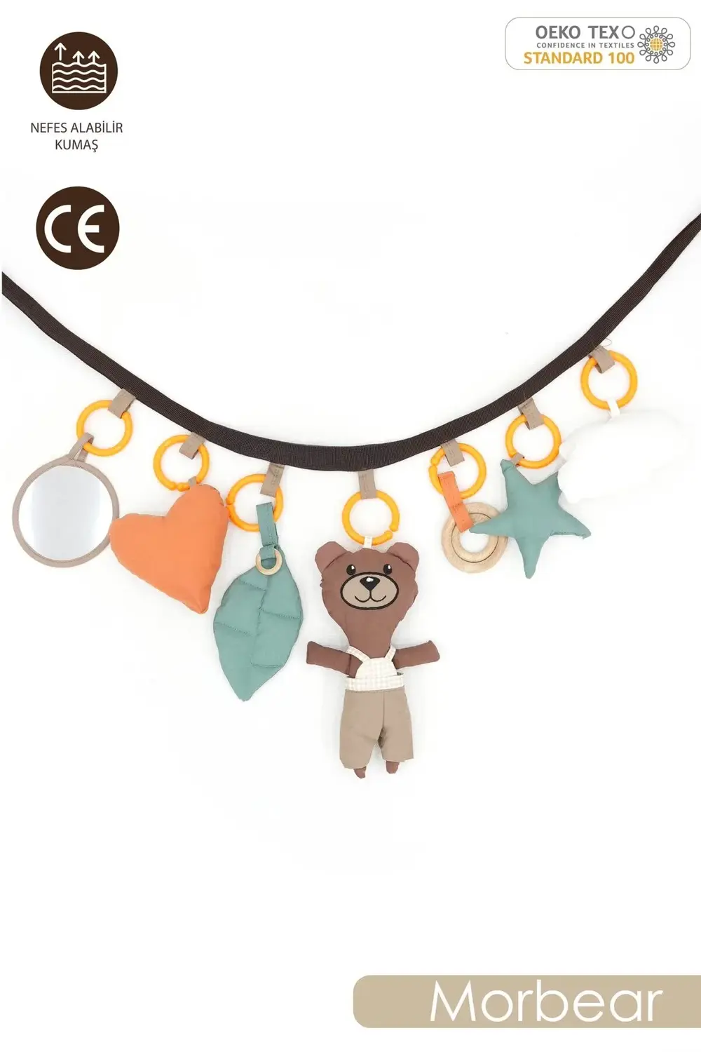 Mordesign 7'Li Yenidoğan Oyuncak Seti,Hışırtılı,Vikvikli Asılı Oyuncak,Seya