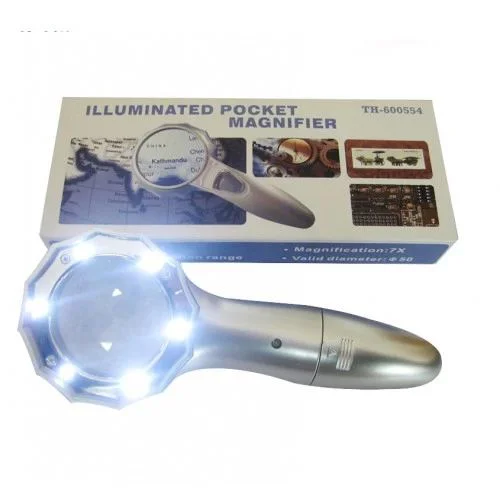 7x Büyüteç - 6 LED Aydınlatmalı 50mm Optik Lens El Büyüteç Fiyatı, Yorumları ve Özellikleri