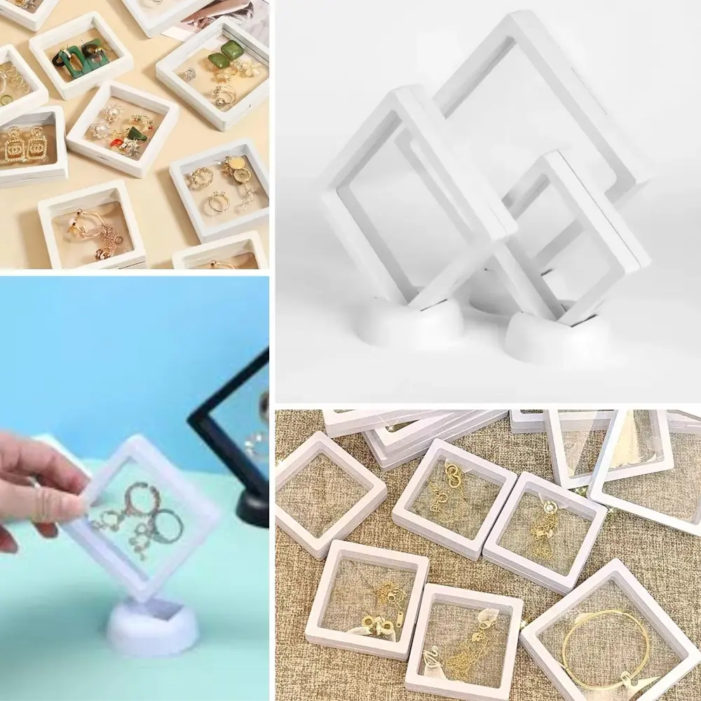 7x7 cm Standlı 3D Takı Ziynet Hatıra Koleksiyon Saklama Kutusu Şe