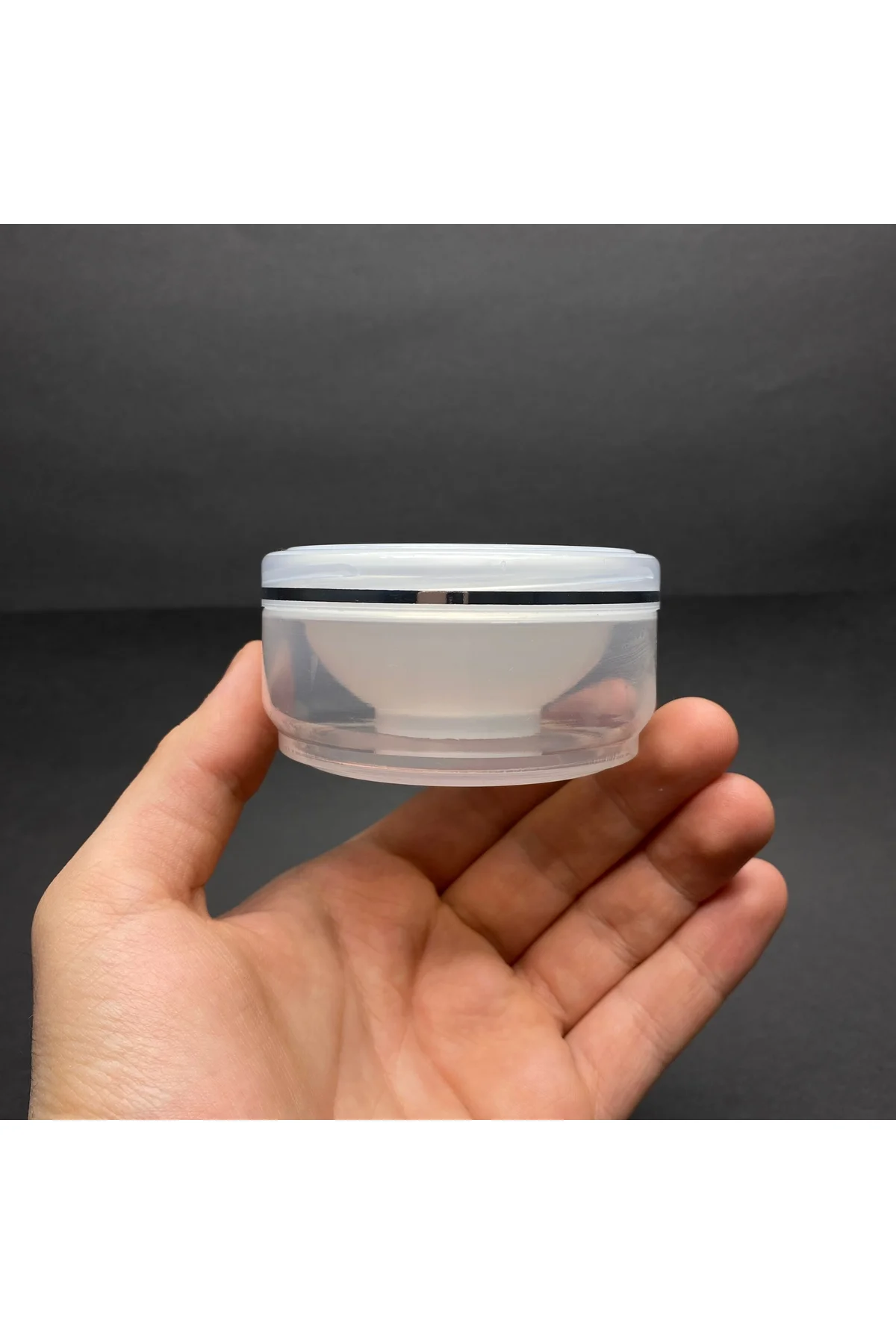 8 Adet 50 Cc Pity Çift Cidarlı Krem Kavanozu - Kapaklı - Şeffaf -