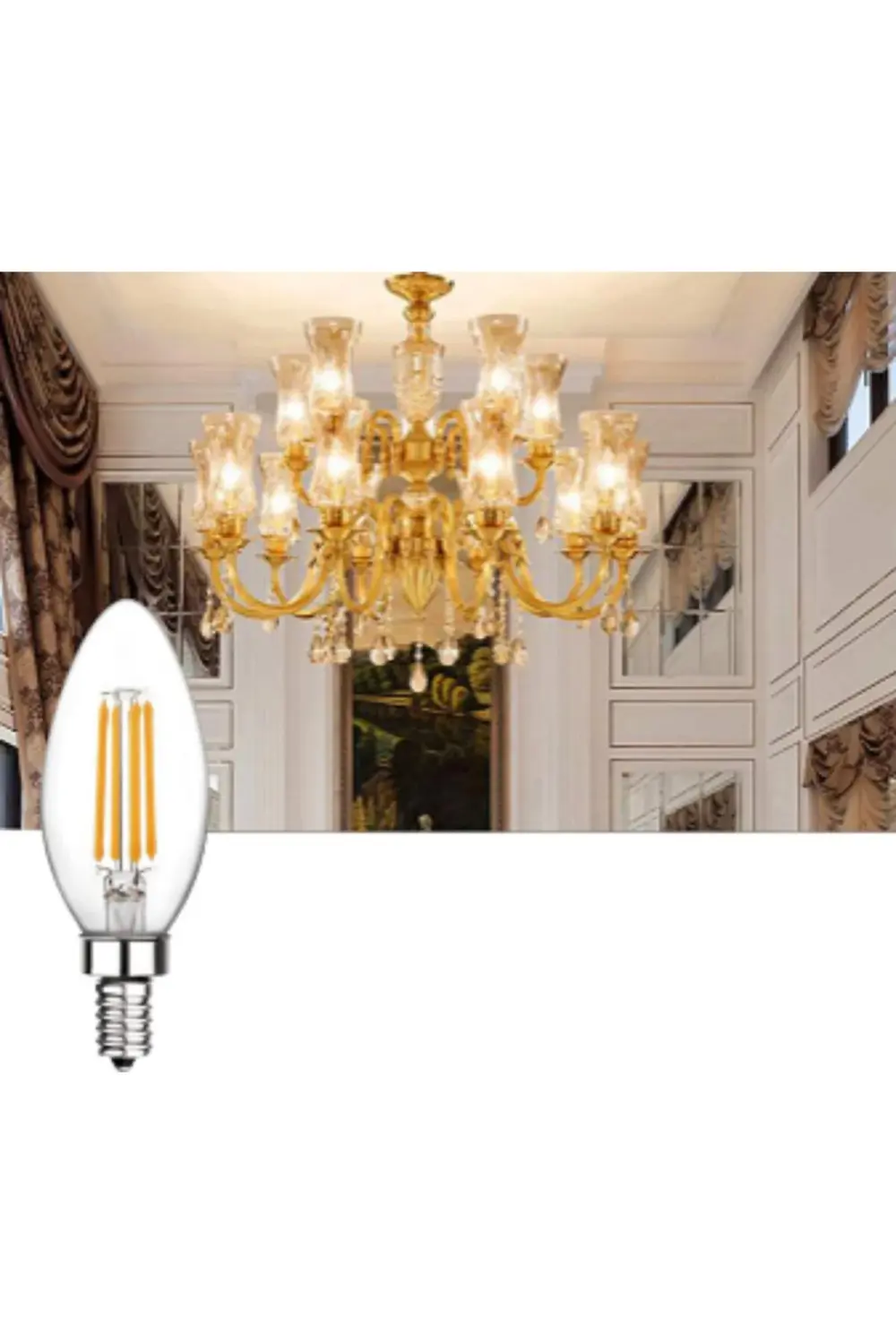 8 ADET CT-4066 LED Buji Ampul, 4 W GÜN IŞIĞI E14 DUY