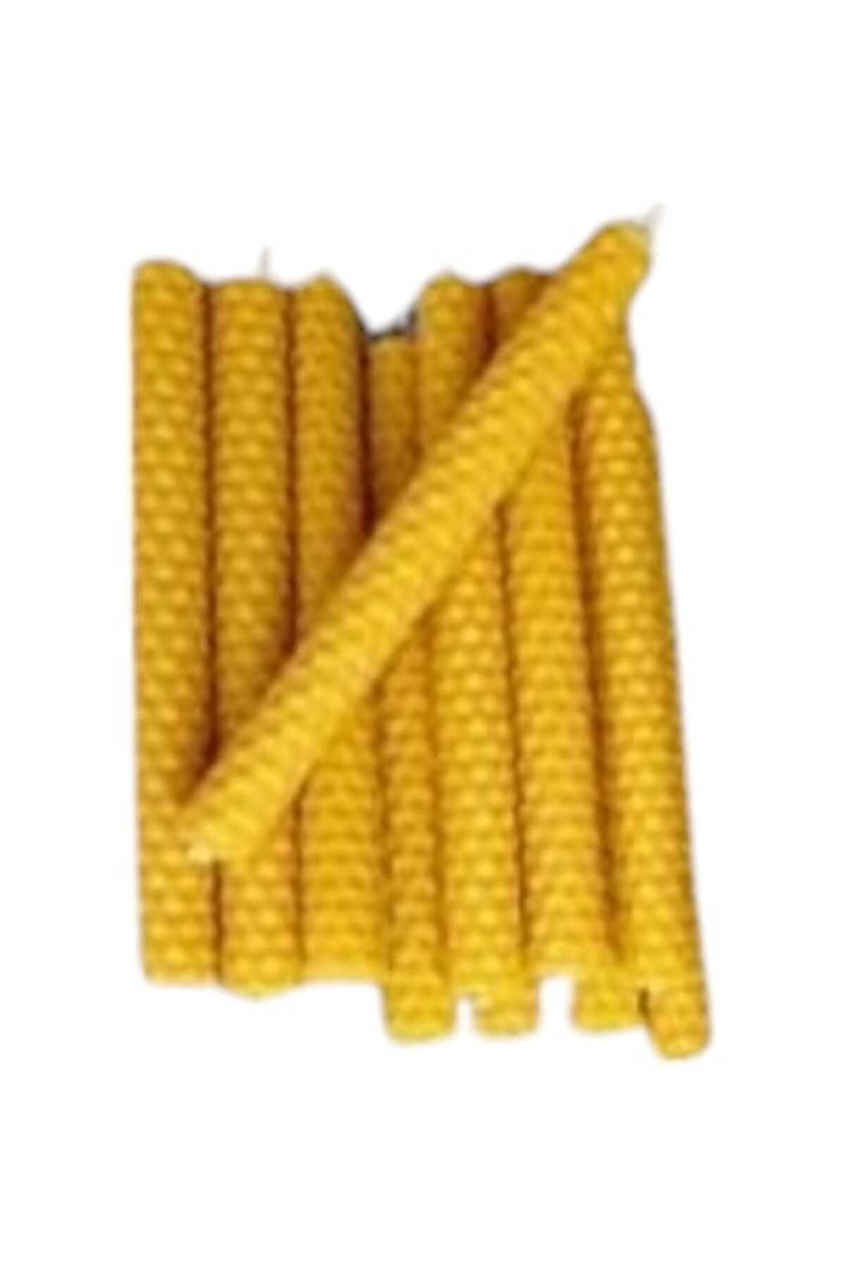 Trendmilano ( 8 Adet )  Doğal Balmumu Petek Dilek Mumu 11 Cm ( Boy Wish Honey
