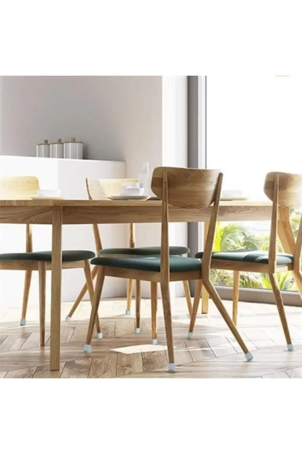 8 Adet Silikon Masa Ve Sandalye Ayağı İçin Kaydırmaz Çizdirmez Mo