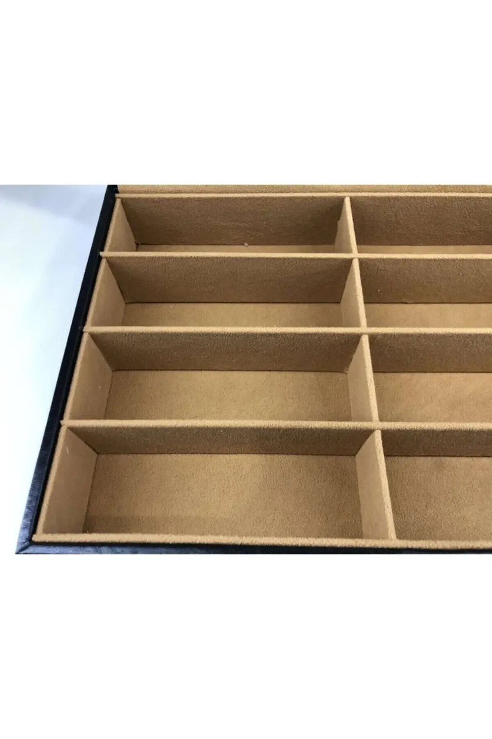 8 Adet Standlı Dış Kısmı Siyah Deri Kaplama Içi Kahverengi Unisex