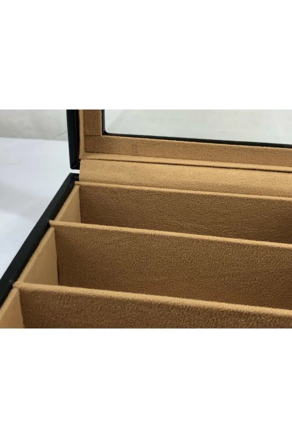 8 Adet Standlı Dış Kısmı Siyah Deri Kaplama Içi Kahverengi Unisex