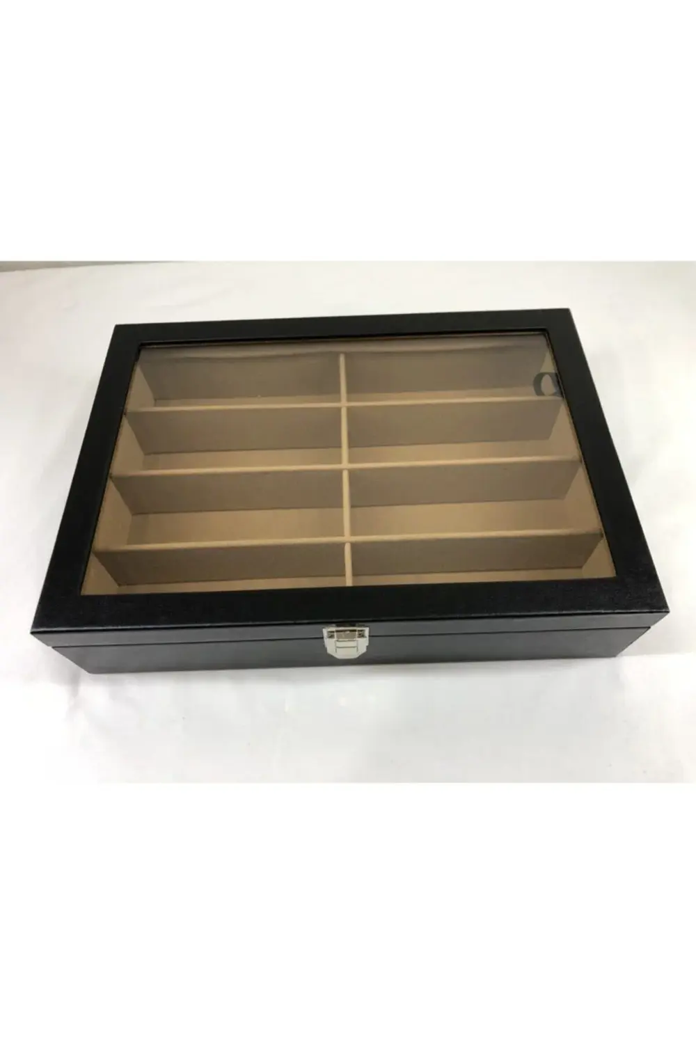 8 Adet Standlı Dış Kısmı Siyah Deri Kaplama Içi Kahverengi Unisex