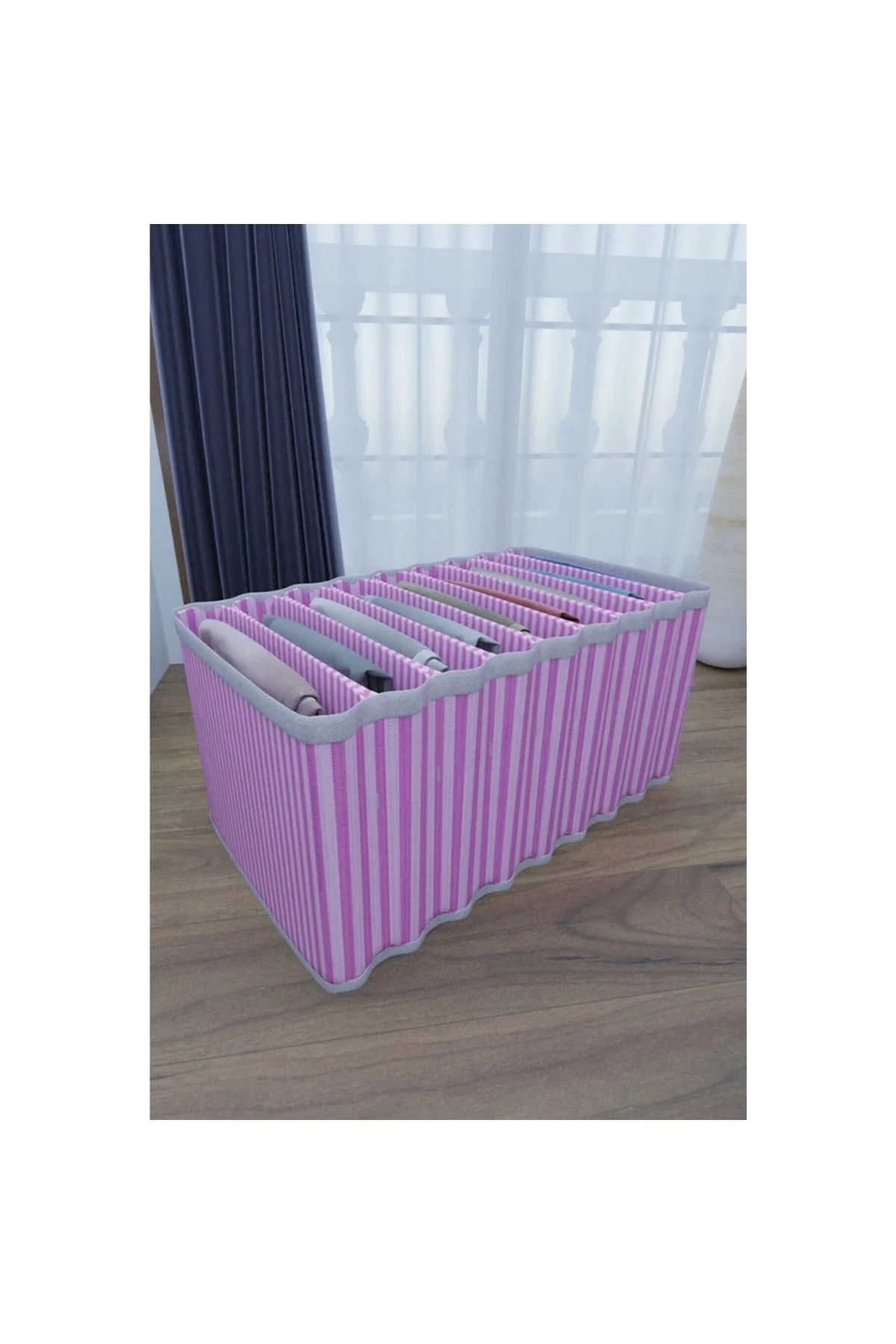 8 Bölmeli Dolap ve Çekmece Içi Düzenleyici Akordiyon Organizer L-