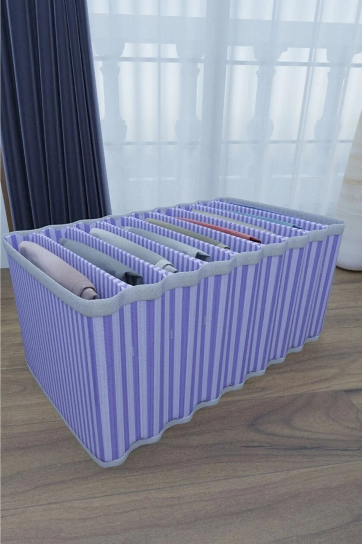 8 Bölmeli Dolap ve Çekmece Içi Düzenleyici Akordiyon Organizer L- 8 Bölmeli Dolap ve Çekmece Içi Düzenleyici Akordiyon Organizer L-