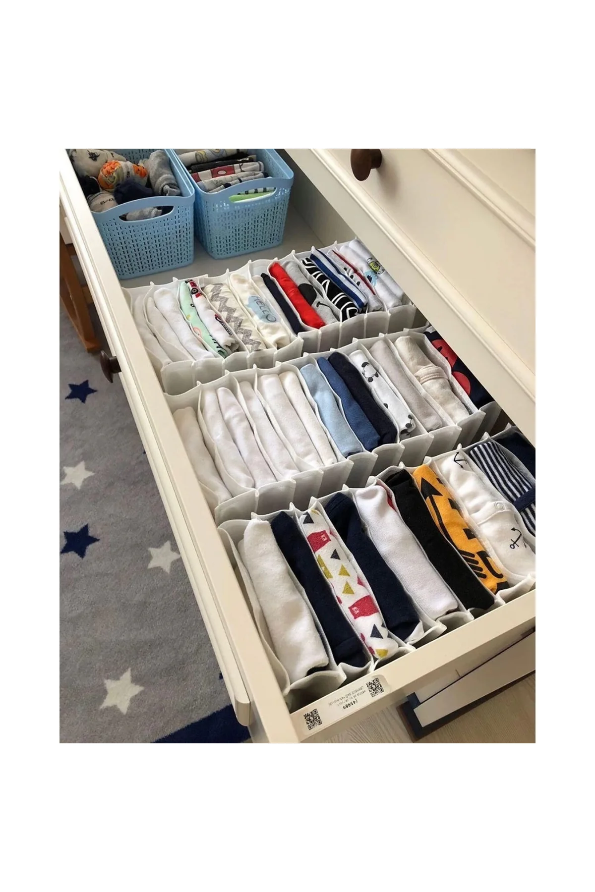 8 Bölmeli Dolap ve Çekmece Içi Düzenleyici Akordiyon Organizer L-