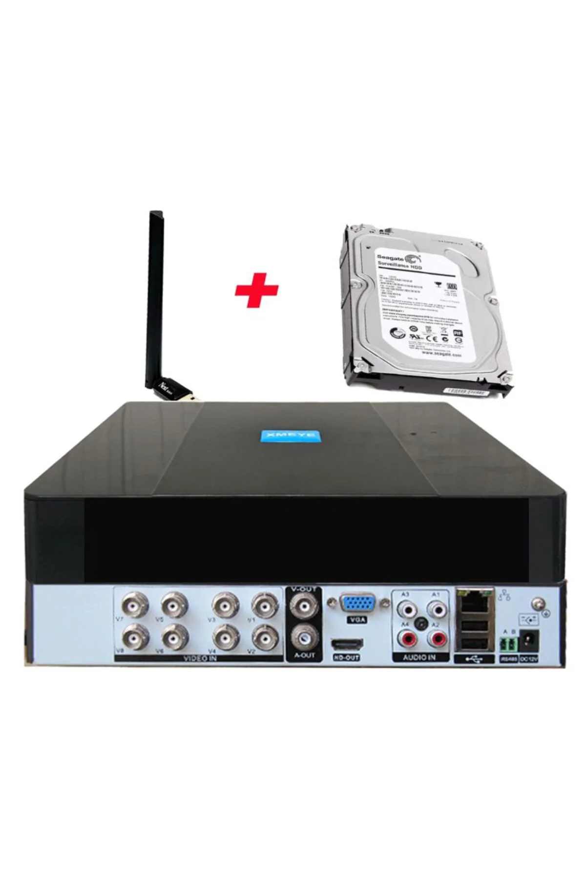 8 Ch 250 GB Hdd Wi-Fi li 5 Mp H265+ Hıbrıt Araç, Insan ve Yüz Tanımalı Xmeye Kayıt Cihazı_108XMEYE