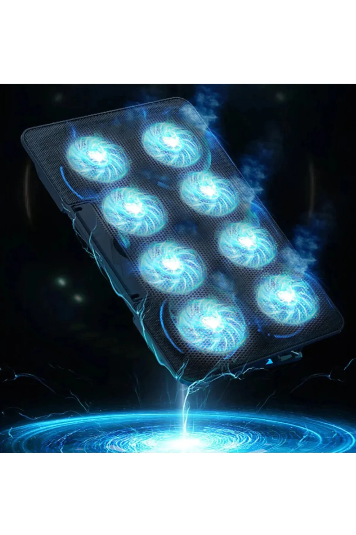 8 Fanlı RGB Işıklı Gaming Notebook Soğutucu – Yükseklik Ayarlı