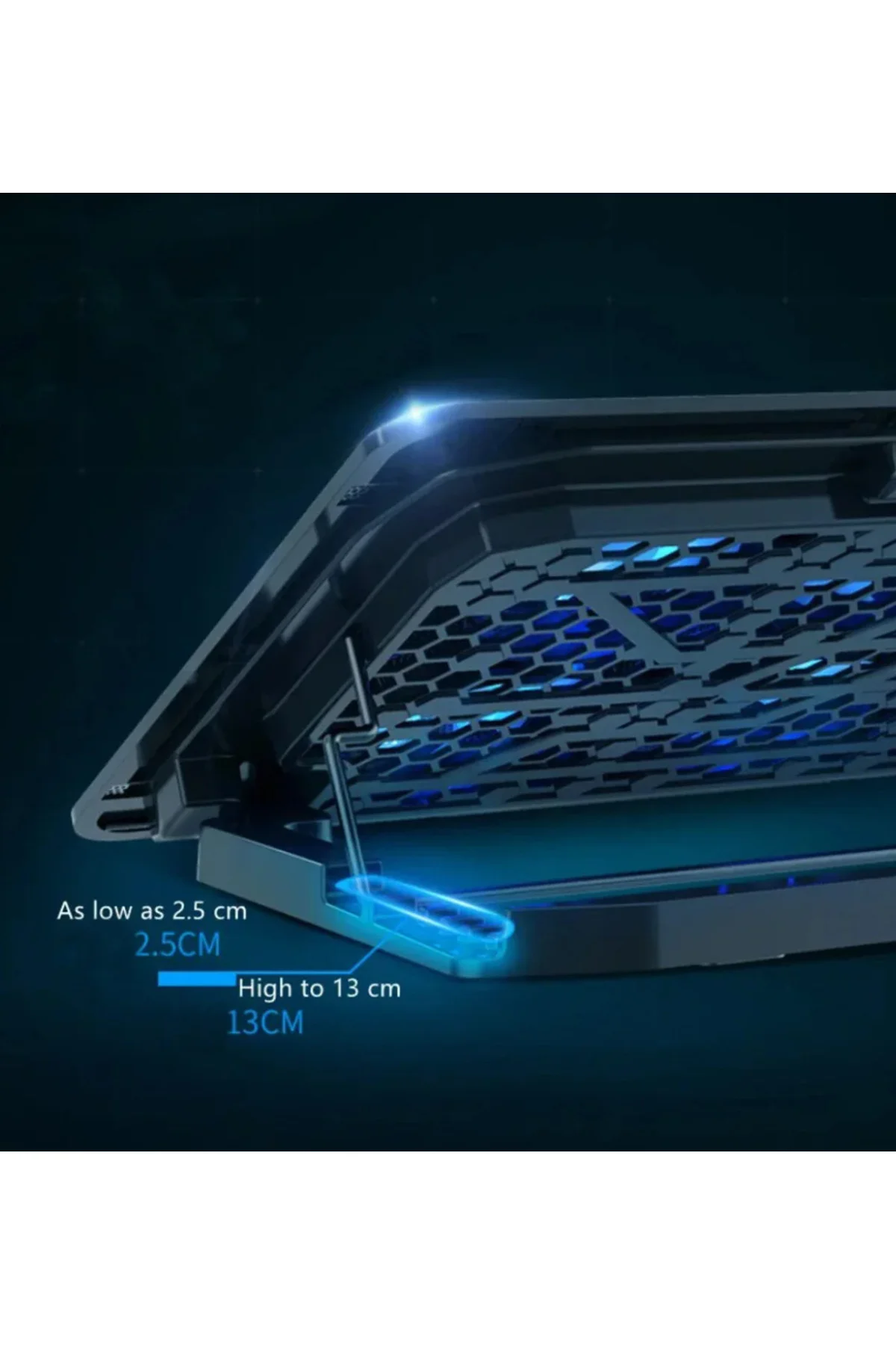 8 Fanlı RGB Işıklı Gaming Notebook Soğutucu – Yükseklik Ayarlı
