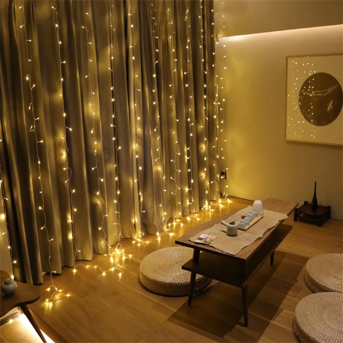 8 Fonksiyonlu 200 Led 10 Saçak Şerit Led 2x2 Perde İp Led (Gün Işığı) Fiyatı, Yorumları ve Özellikleri