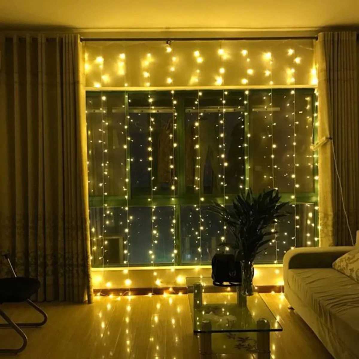 8 Fonksiyonlu 200 Led 10 Saçak Şerit Led 2x2 Perde İp Led (Gün Işığı) Fiyatı, Yorumları ve Özellikleri