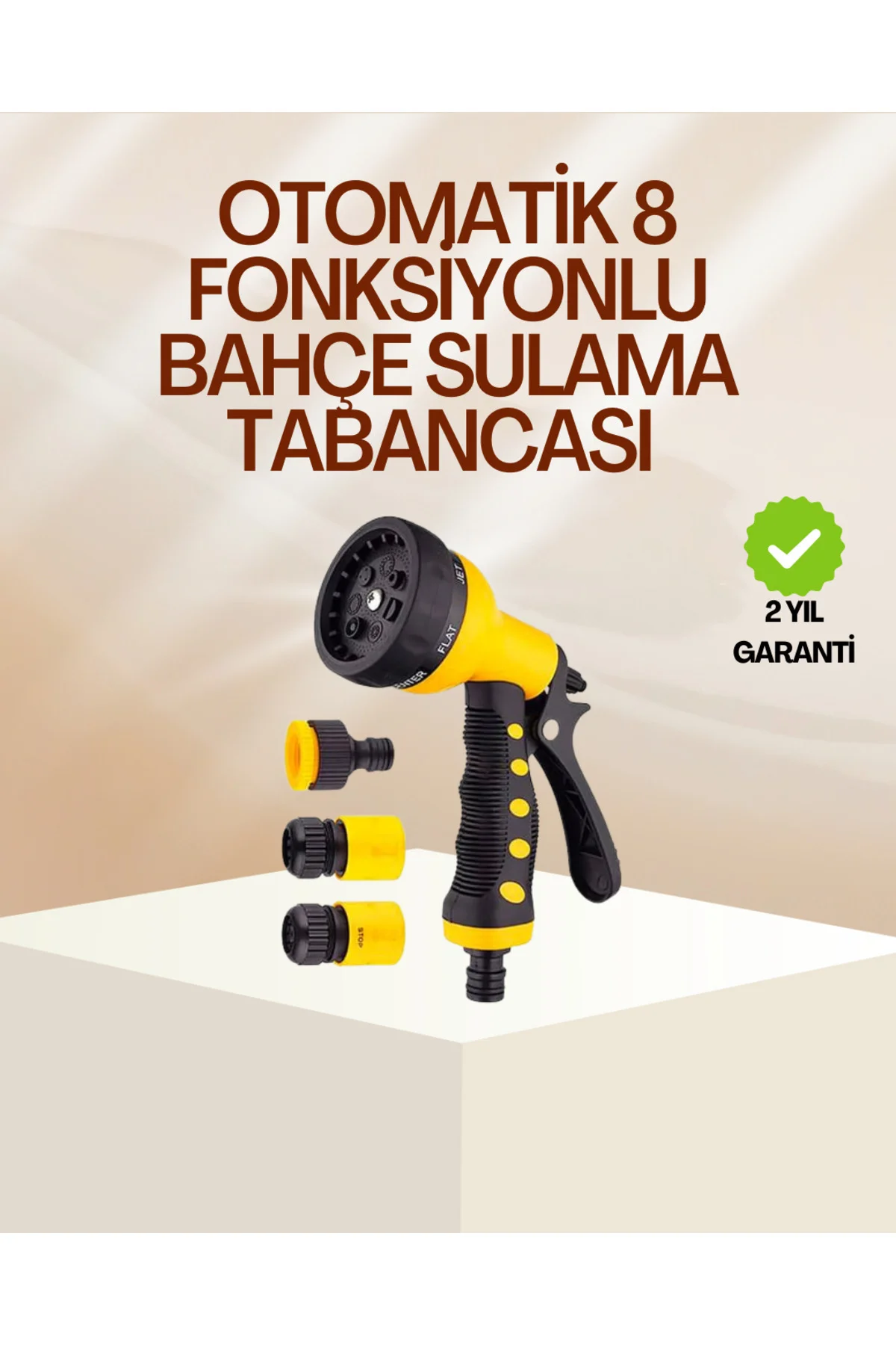8 Fonksiyonlu Bahçe Sulama Tabancası Seti Çok Amaçlı Hortum Ucu