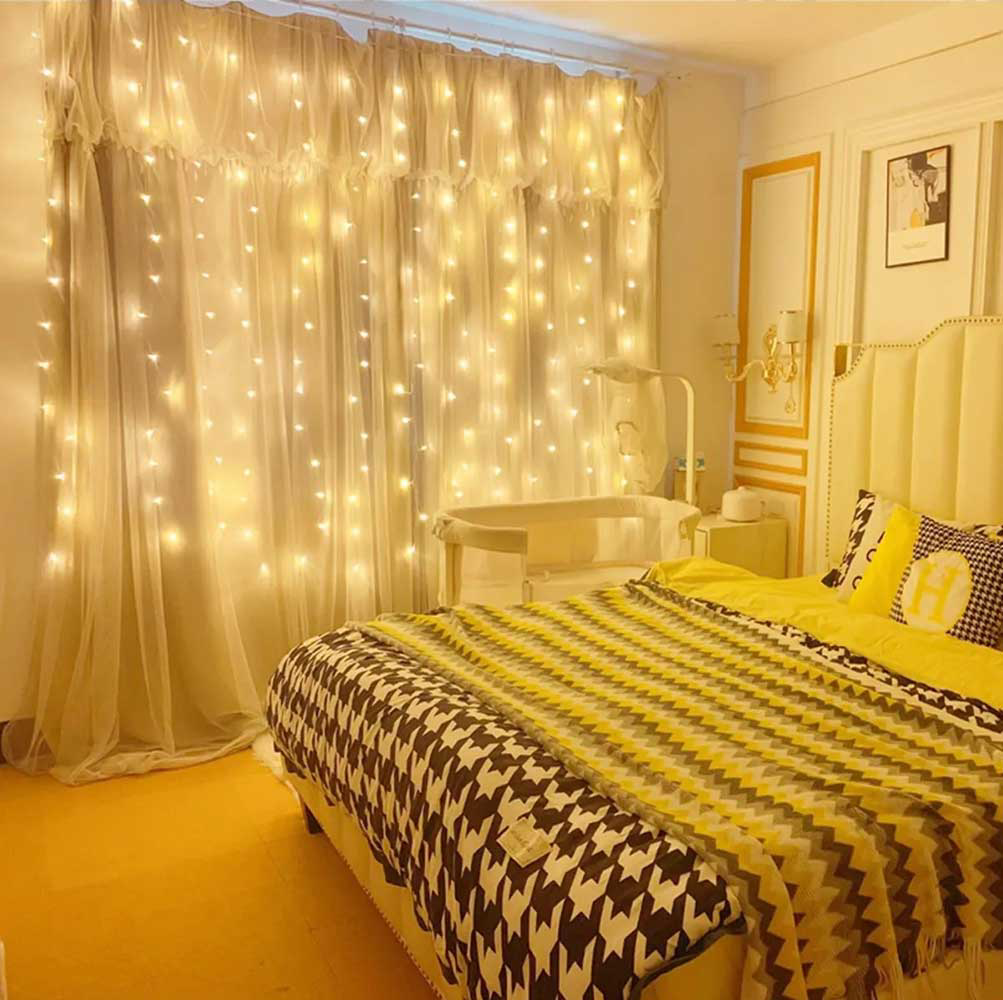 8 Fonksiyonlu Peri Perde Led Uzaktan Kumandalı Günışığı Perde Per