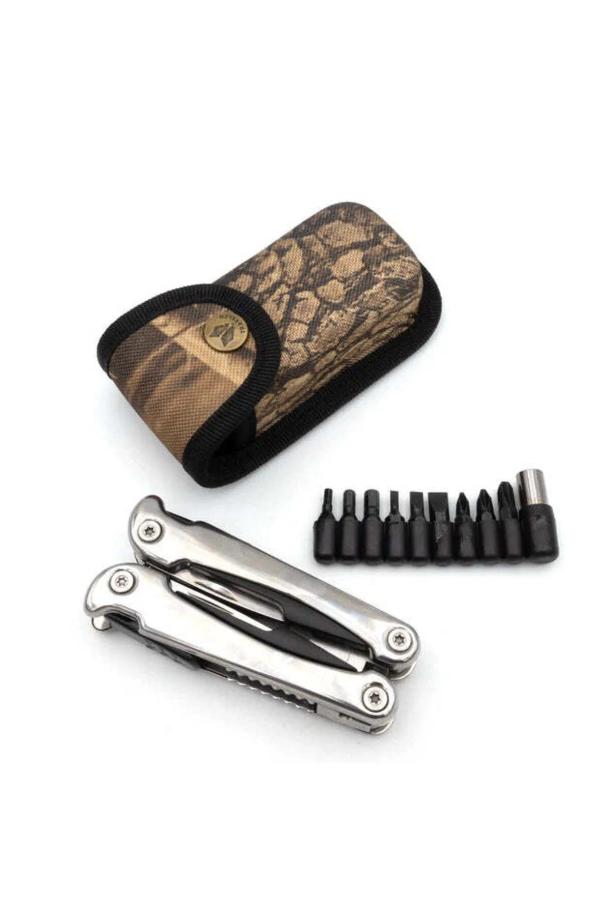 8 Fonksiyonlu Pense, Katlanabilir Multitool, Paslanmaz Çelik Gövd
