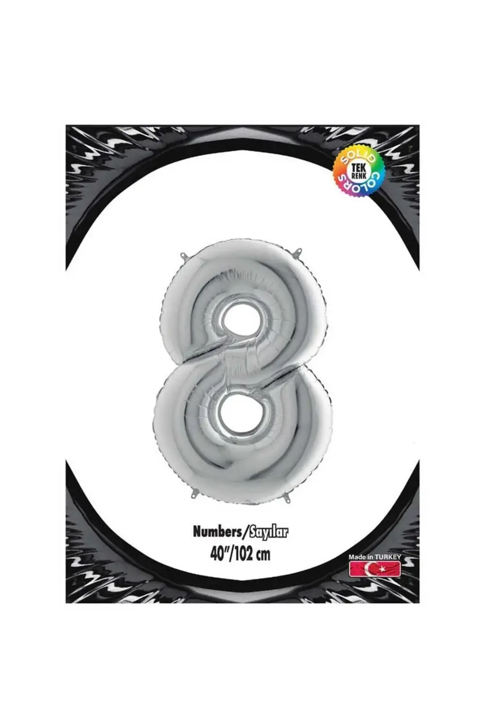 8 Gümüş 40 Inch Folyo Balon Kika 0901