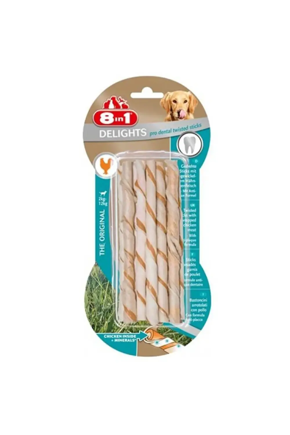 8İn1 8 İn 1 Delights Dental Twisted Sticks Köpek Çubuk Ödülü 1 Adet-St