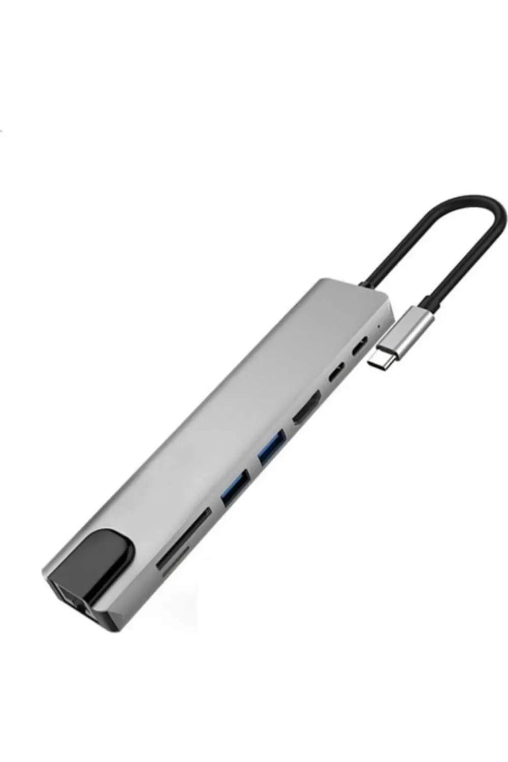 8 In 1 Ethernet Sd Usb Type C Hub Hdmı Girişli Macbook Çevirici C
