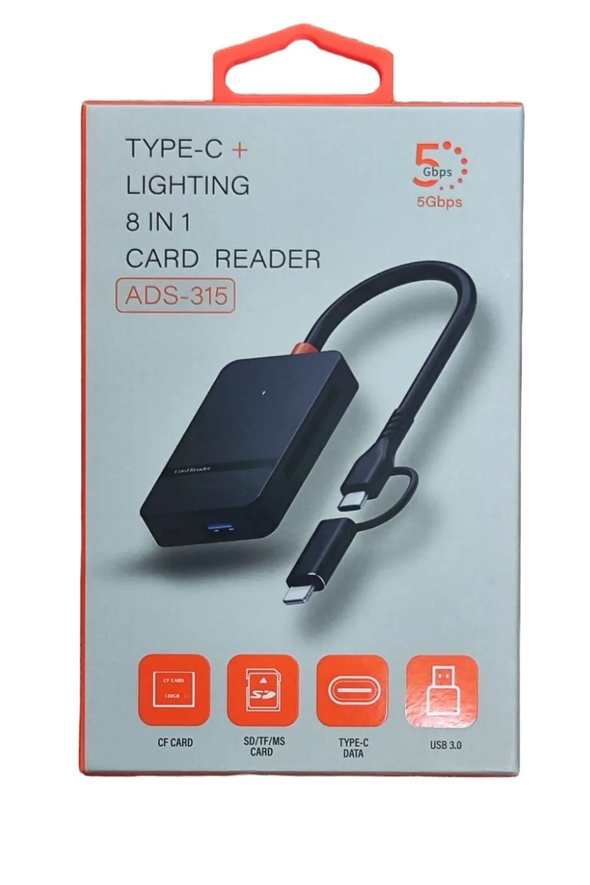 8 In 1 Type C - Lightning Usb Çoklayıcı- Compact Flash- Microsd-s