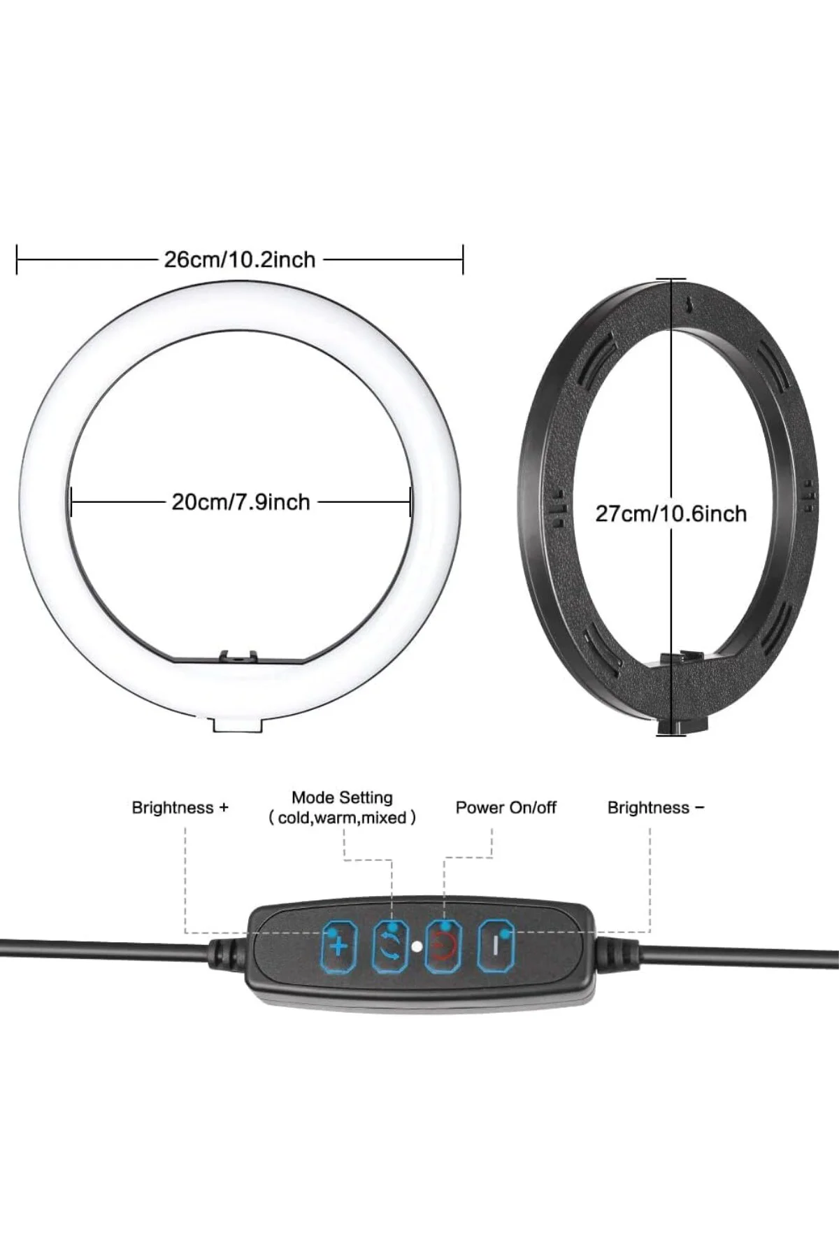 8 inch Youtuber LED Işıklı Halka Telefon Tutuculu 8 inch 20.5 cm 8 inch Youtuber LED Işıklı Halka Telefon Tutuculu 8 inch 20.5 cm
