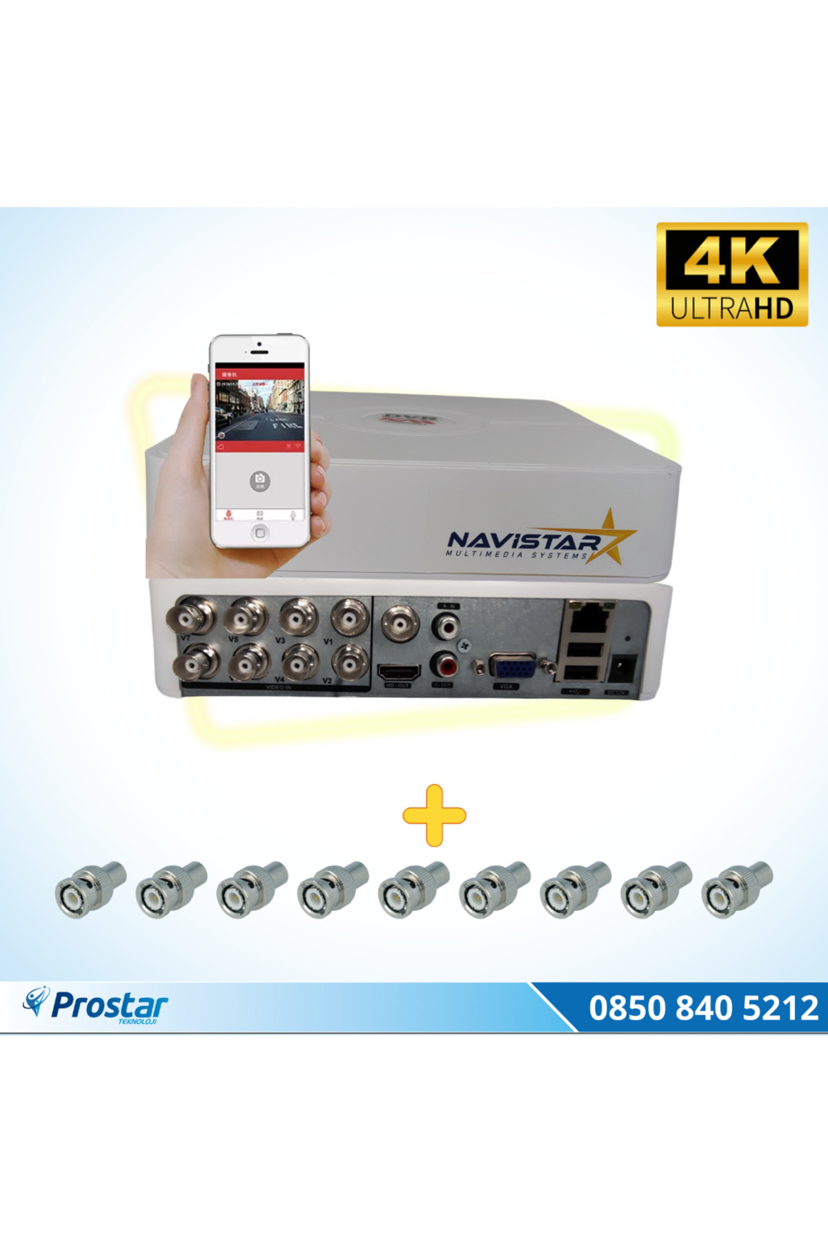 Navistar 8 Kanal Ekonomik Mobil Dvr Kayıt Cihazı Uzaktan İzleme Destekli H