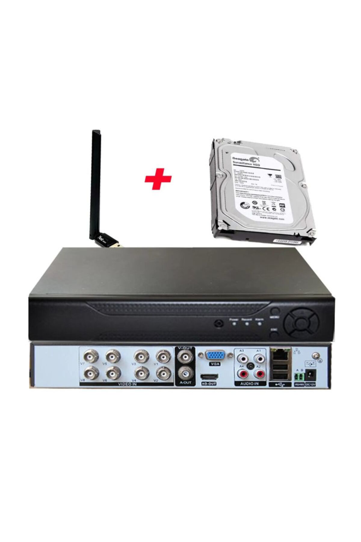 8 Kanal Wi-Fi ve 1 TB HDD'li 5 Mp H265+ Hıbrıt Araç, Insan ve Yüz