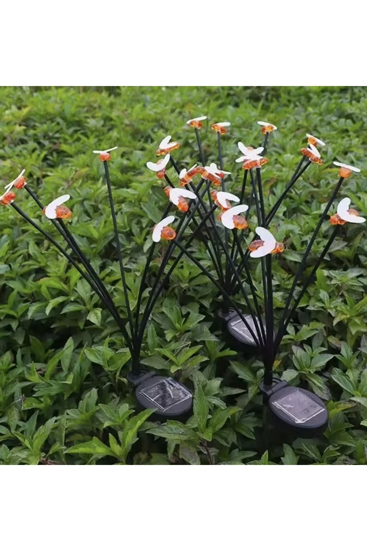8 Ledli Bal Arısı Solar Bahçe Aydınlatması 2’Li Paket - Görsel 2
