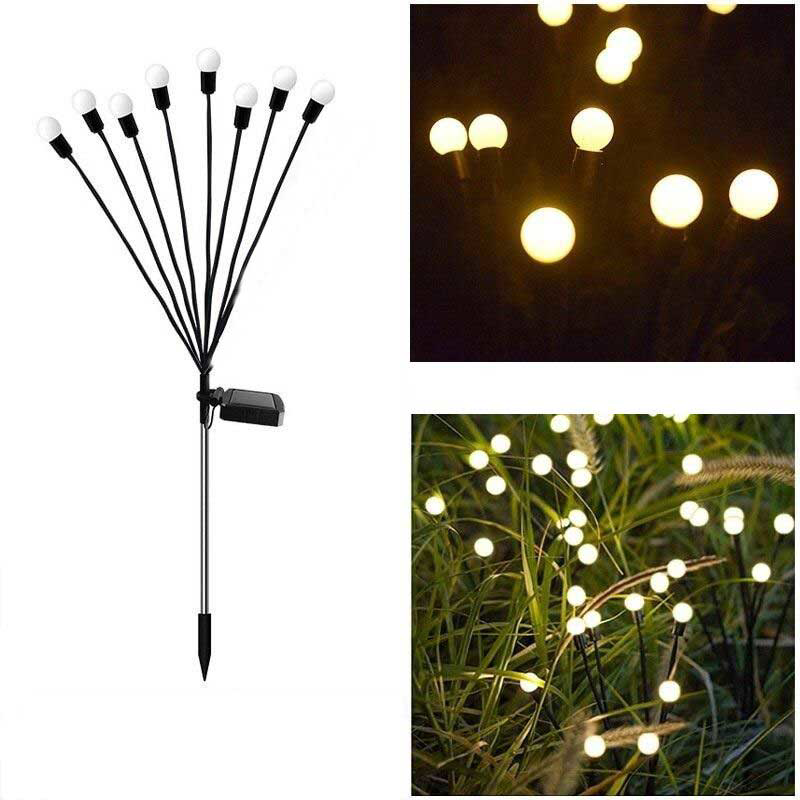 8 Ledli Güneş Enerjili Bahçe Çiti Aydınlatma Lamba Gün Işığı 1 Ad