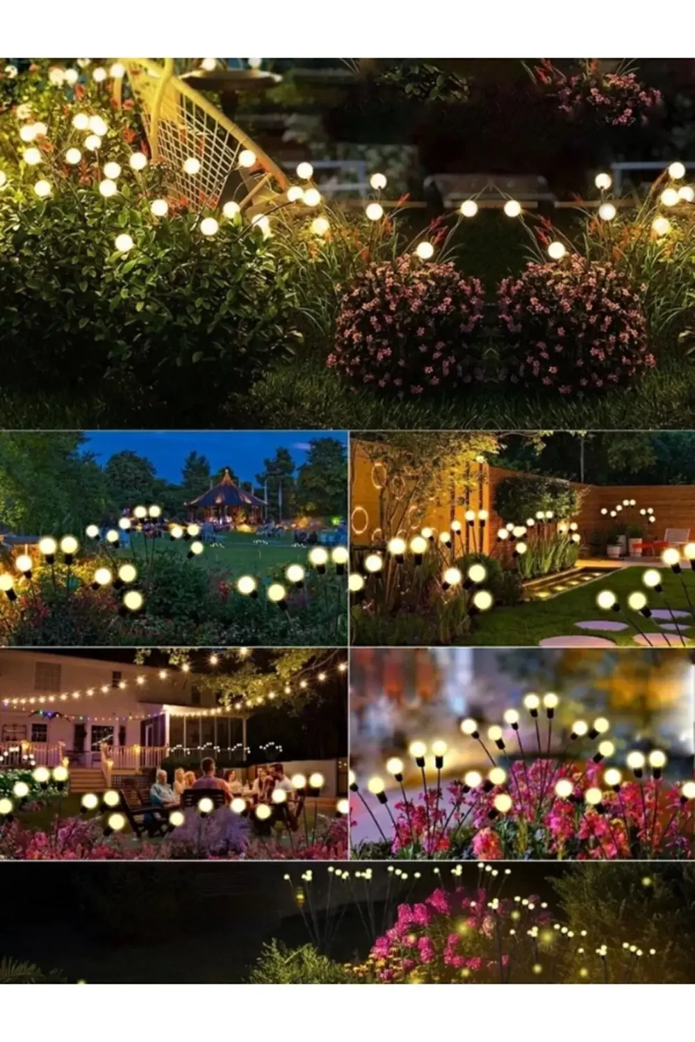 8 Led'li Güneş Enerjili Ateş Böceği Çiçek Lamba Güneş Enerjili Sü