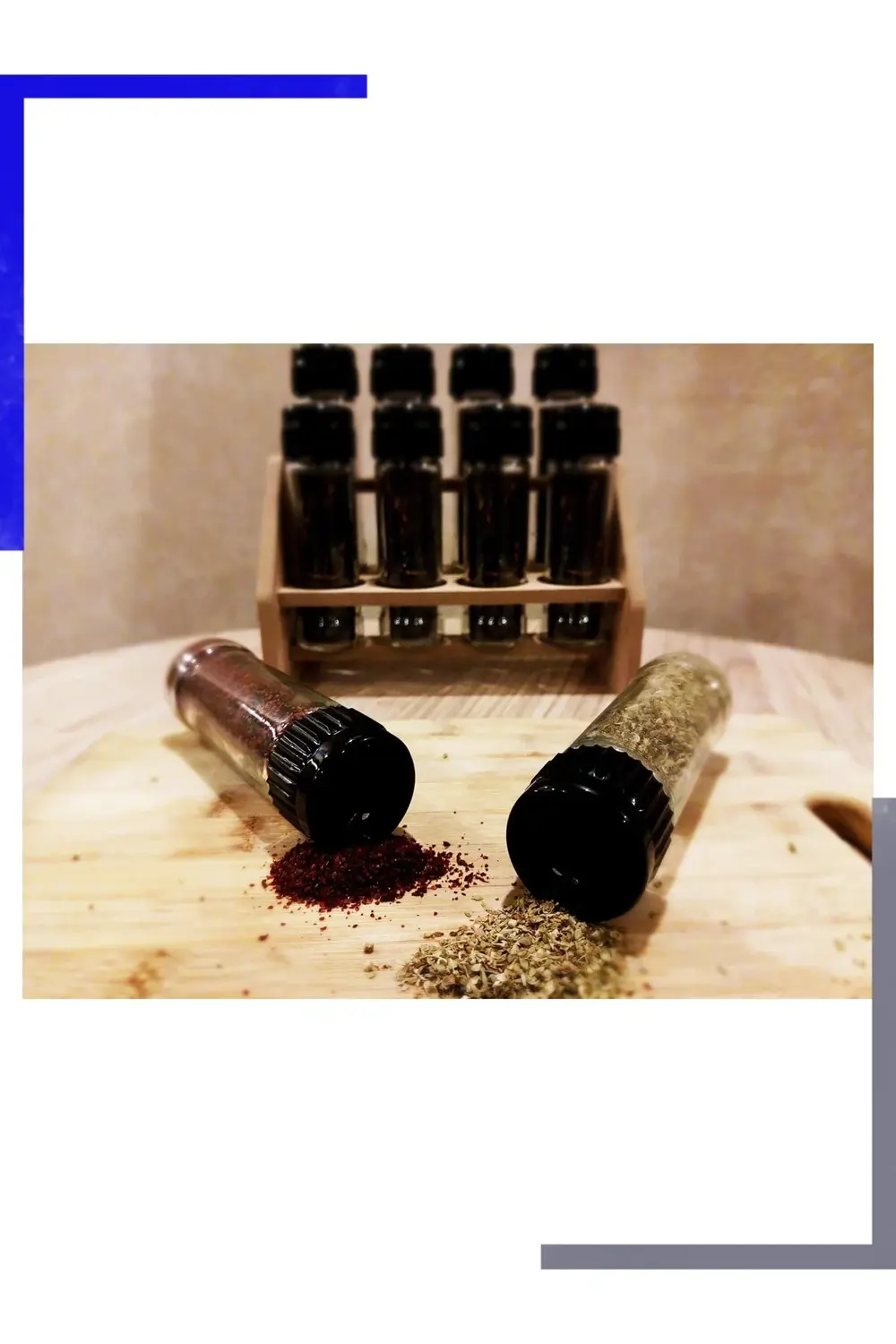 8 Li Baharat Takımı Ahşap Stantlı Tuzluk Biberlik Seti Baharatlık