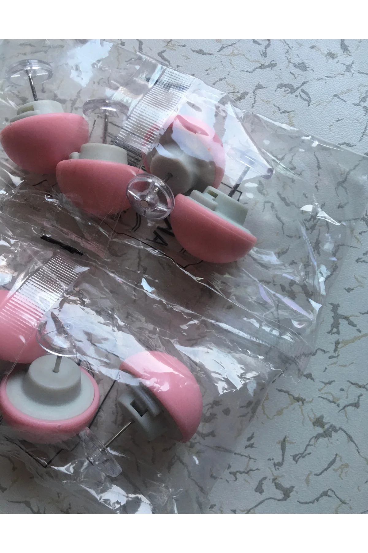 8 Li Mantar Şeklinde Küçük Boy Yorgan Sabitleme Iğnesi - Pembe Re