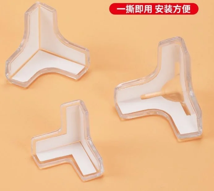 8 Li Set Silikon Şeffaf Masa Kenarı Koruma Aparatı Bx40