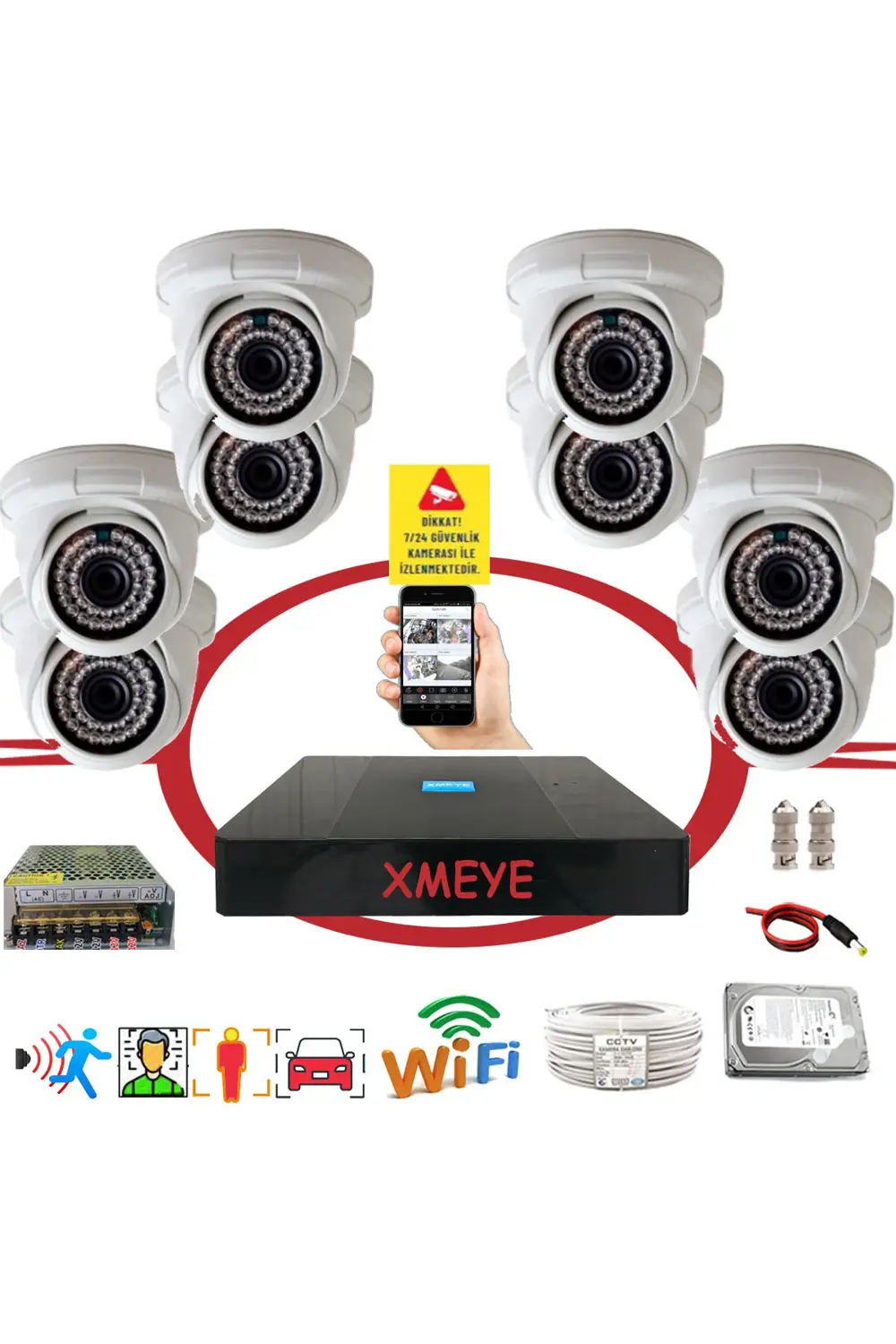 8' Li Yapay Zeka Destekli Araç,yüz,insan Ve Hareket Algılayan 5 M