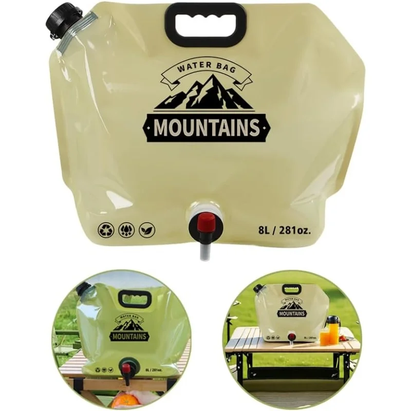 8 Litre Katlanabilir Musluklu Su Kabı - Kamp ve Doğa - Taşıma Kul