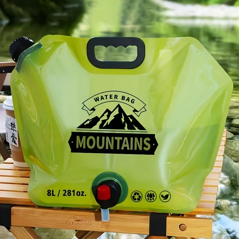 8 Litre Katlanabilir Musluklu Su Kabı - Kamp ve Doğa - Taşıma Kul