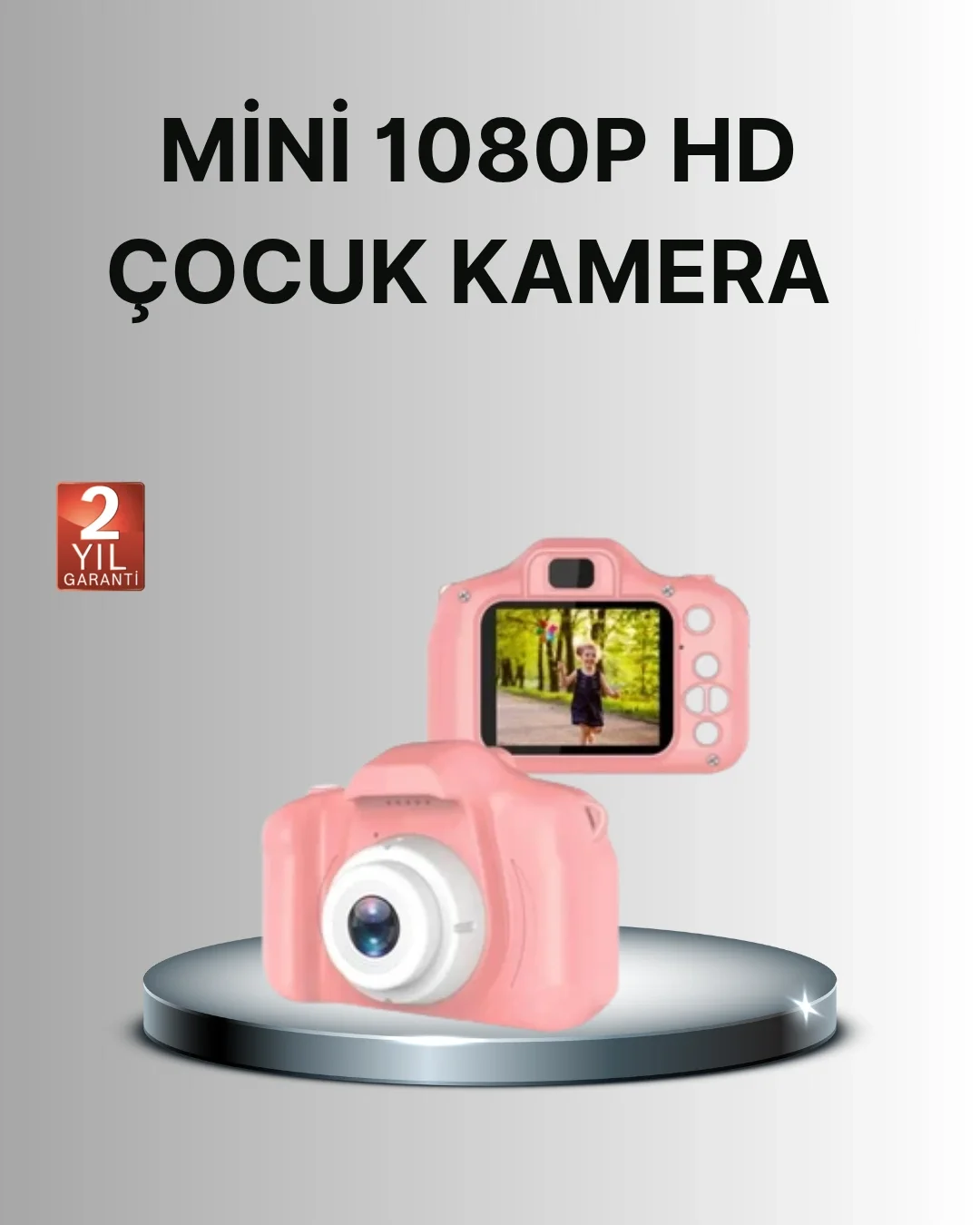 8 Megapiksel Mini Çocuk Kamerası HD Ekranlı Darbeye Dayanıklı ve Şarjlı