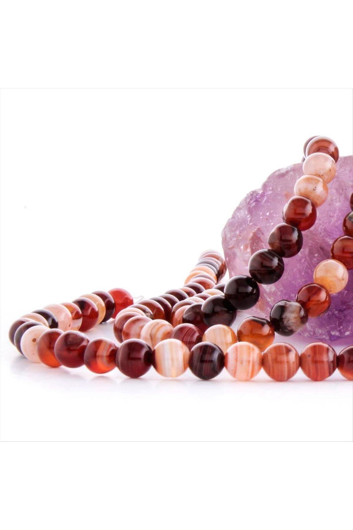 8 mm Damarlı Akik Taşı