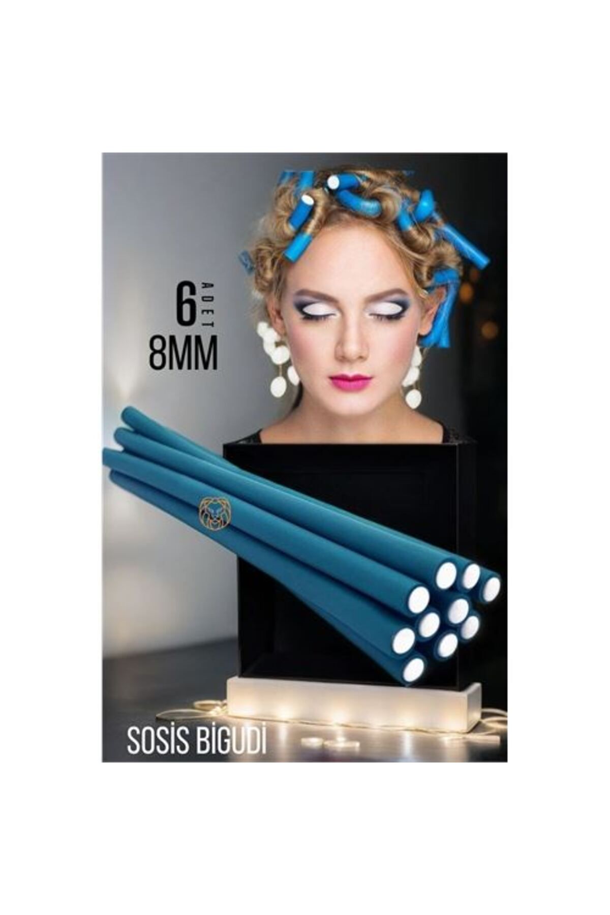 Modacar 8 Mm Sosis Latex Bigudi 6 Li Paket 719267