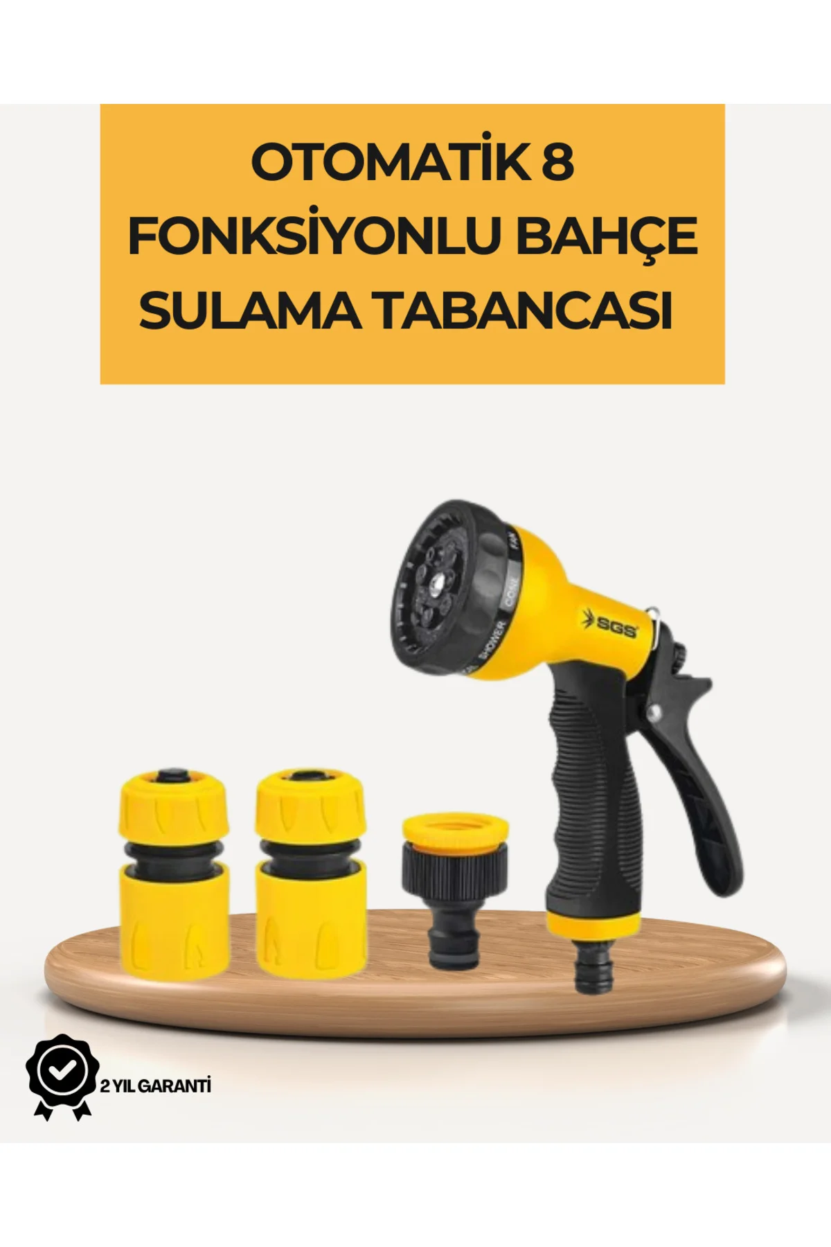 8 Modlu Bahçe Sulama Tabancası Seti Bitki Çiçek Araç Temizleme